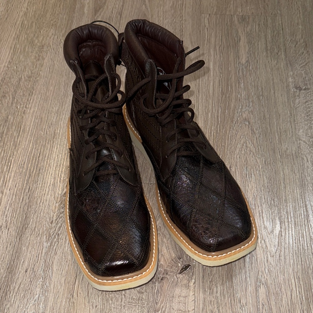 Men's Brown REAL Leather Boots